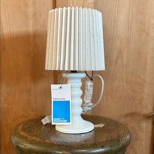 Room Essentials Cream Table Lamp with Pleated Shade